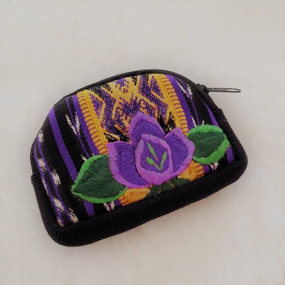Flower Coin Purse from Guatemala - Picture 5 of 6